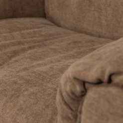 Outlet WOOOD Baggy loveseat geweven chenille Bruin