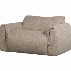 Best WOOOD Baggy loveseat geweven stof Bruin melange