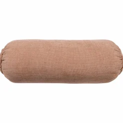 Online WOOOD Baggy rolkussen 50xø23 cm geweven chenille oud roze Oudroze