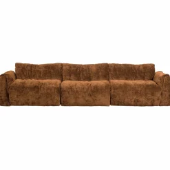 WOOOD Baggy 3-zits bank 3D chenille Middenbruin