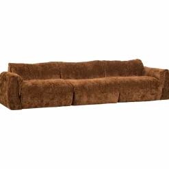 WOOOD Baggy 3-zits bank 3D chenille Middenbruin