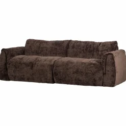 Sale WOOOD Baggy 2-zits bank 3D chenille Donkerbruin