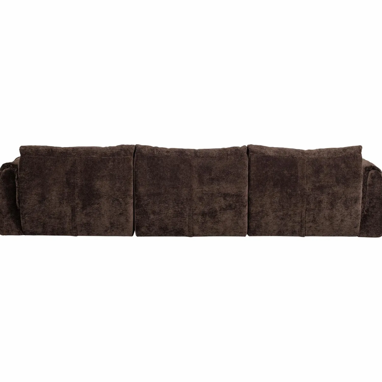 Clearance WOOOD Baggy 3-zits bank 3D chenille Donkerbruin