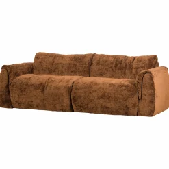 Sale WOOOD Baggy 2-zits bank 3D chenille Middenbruin