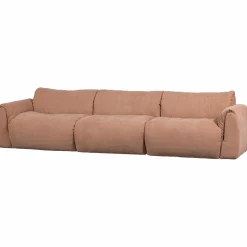 Outlet WOOOD Baggy 3-zits bank geweven chenille oud roze Oudroze