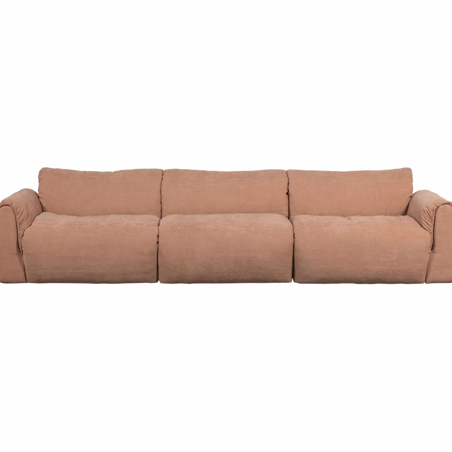 Outlet WOOOD Baggy 3-zits bank geweven chenille oud roze Oudroze