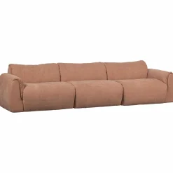 Outlet WOOOD Baggy 3-zits bank geweven chenille oud roze Oudroze