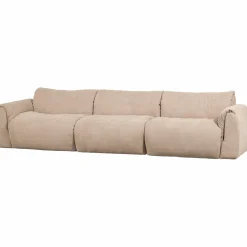 Sale WOOOD Baggy 3-zits bank geweven chenille Zand