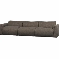 Sale WOOOD Baggy 3-zits bank geweven stof warmgrijs melange Warm grijs melange