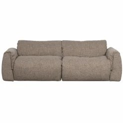 Clearance WOOOD Baggy 2-zits bank geweven stof Bruin melange