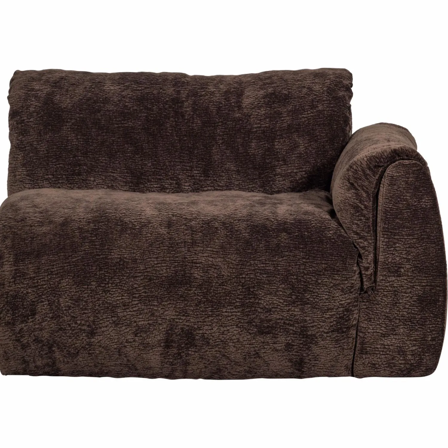 New WOOOD Baggy 1-zits element met arm rechts 3D chenille Donkerbruin