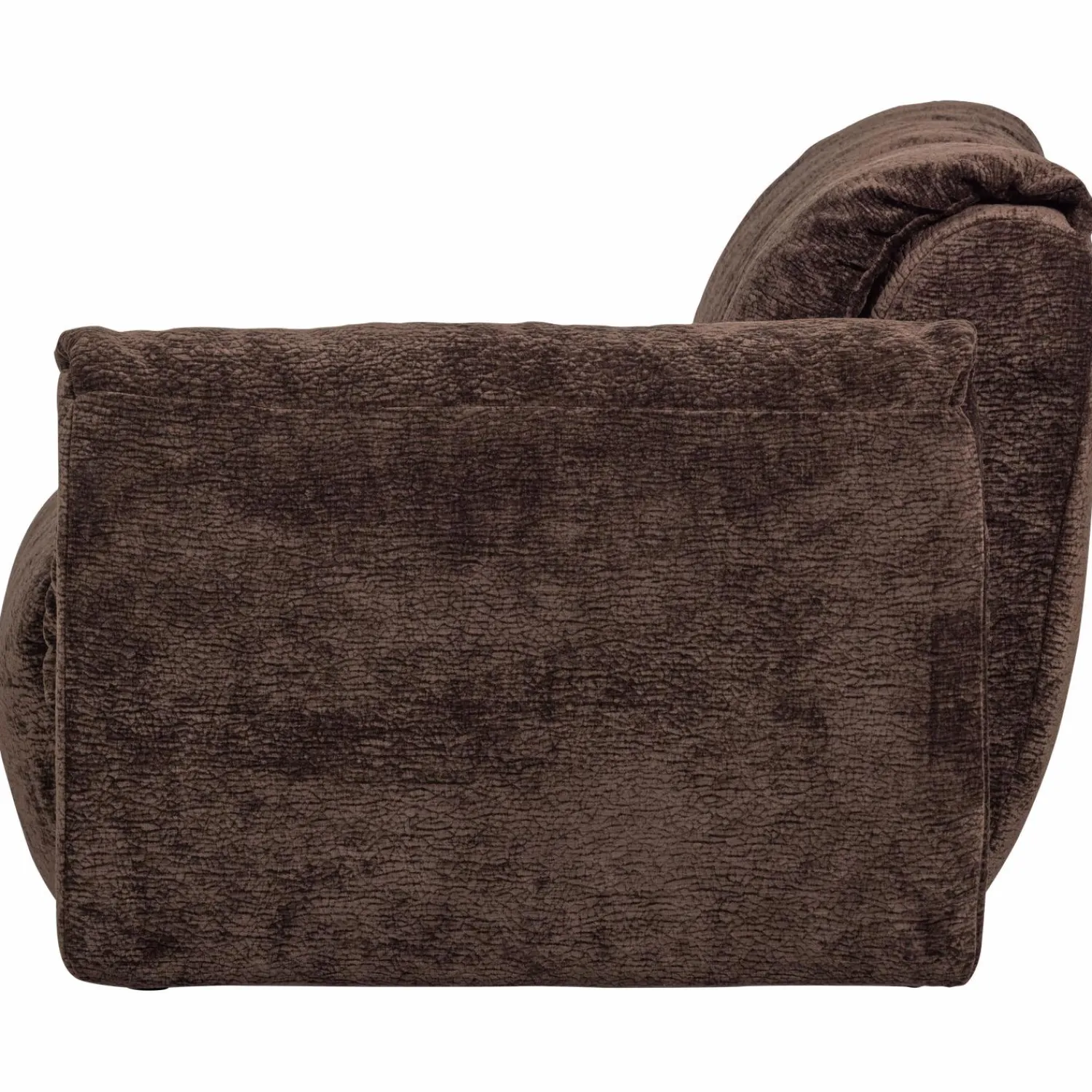 New WOOOD Baggy 1-zits element met arm rechts 3D chenille Donkerbruin