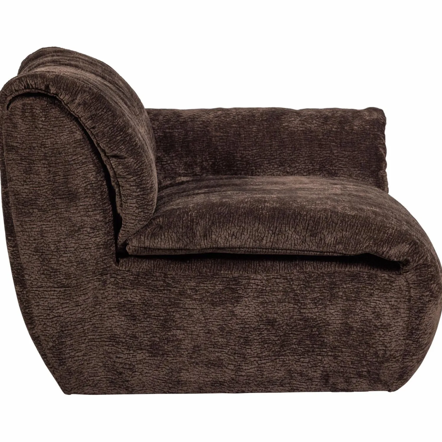 New WOOOD Baggy 1-zits element met arm rechts 3D chenille Donkerbruin