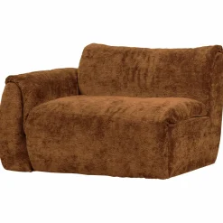 Hot WOOOD Baggy 1-zits element met arm links 3D chenille Middenbruin