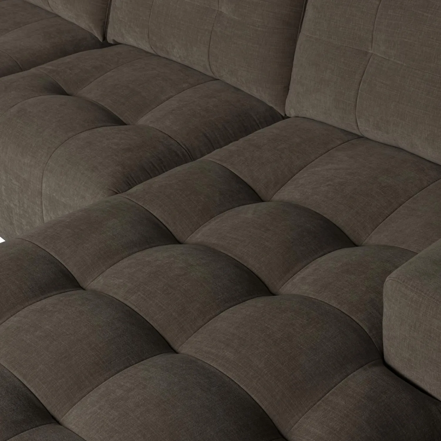 Sale WOOOD Bar chaise longue geweven stof rechts Antraciet