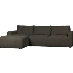 Clearance WOOOD Bar chaise longue geweven stof links Antraciet