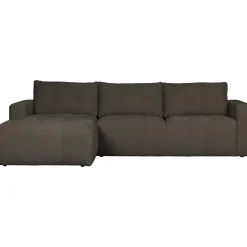 Clearance WOOOD Bar chaise longue geweven stof links Antraciet