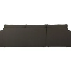 Clearance WOOOD Bar chaise longue geweven stof links Antraciet
