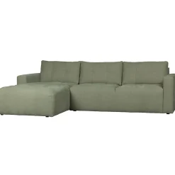 Discount WOOOD Bar chaise longue geweven stof links Groen