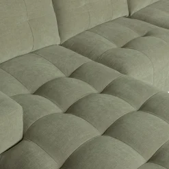 Discount WOOOD Bar chaise longue geweven stof links Groen