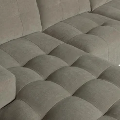 Outlet WOOOD Bar chaise longue geweven stof links Warm grijs