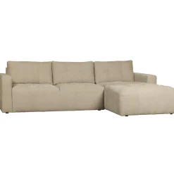 Discount WOOOD Bar chaise longue geweven stof rechts Zand