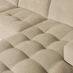 Discount WOOOD Bar chaise longue geweven stof rechts Zand