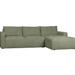 Outlet WOOOD Bar chaise longue geweven stof rechts Groen