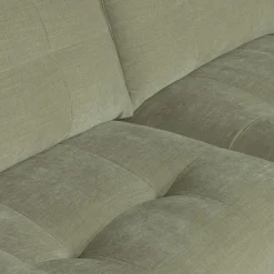 Outlet WOOOD Bar chaise longue geweven stof rechts Groen