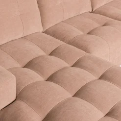 Outlet WOOOD Bar chaise longue geweven stof links Roze