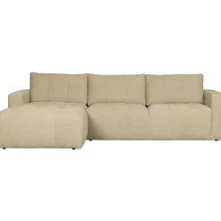 WOOOD Bar chaise longue geweven stof links Zand