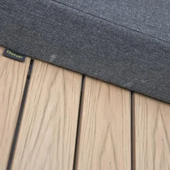 Best WOOOD Bari loungeset aluminium polywood incl. kussens donkergrijs