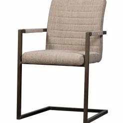 Discount WOOOD Bas eetkamerstoel geweven stof Zand melange