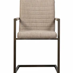 Discount WOOOD Bas eetkamerstoel geweven stof Zand melange