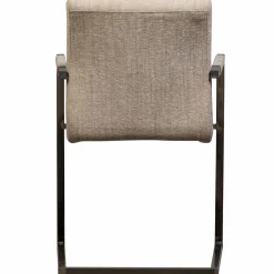 Discount WOOOD Bas eetkamerstoel geweven stof Zand melange