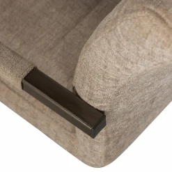 Discount WOOOD Bas eetkamerstoel geweven stof Zand melange