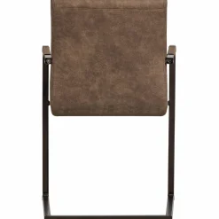 Hot WOOOD Bas eetkamerstoel leerlook Taupe