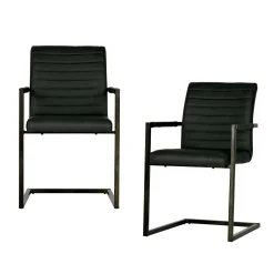 Online WOOOD Bas eetkamerstoel pu Antraciet