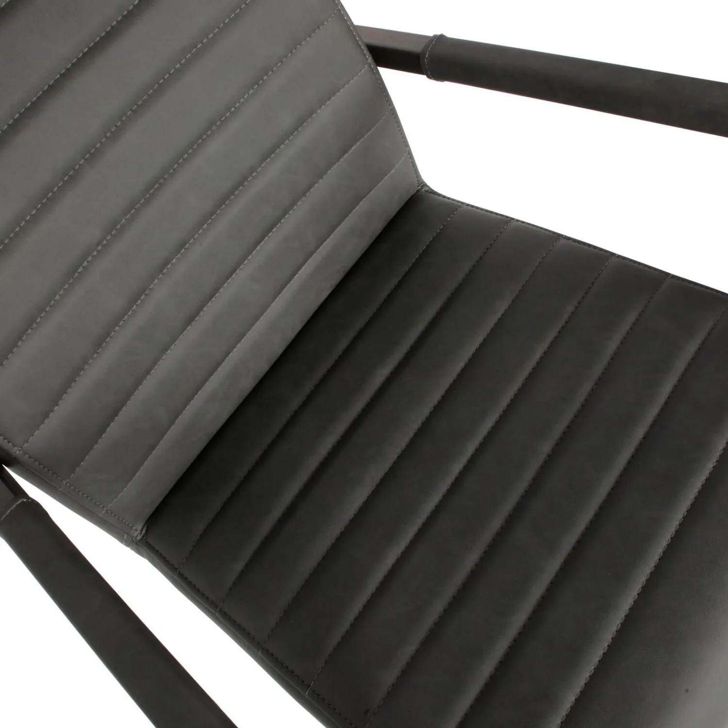 Online WOOOD Bas eetkamerstoel pu Antraciet