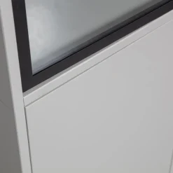 Sale WOOOD Basic 2-deurs vitrinekast grenen mist