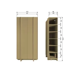 WOOOD Basu opbergkast grenen Moss