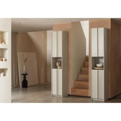 Discount WOOOD Basu smalle kast 40 cm grenen dust incl. concrete decor