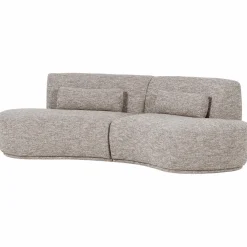 Hot WOOOD Batavier half ronde bank 4-zits Zand melange