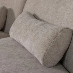 Best WOOOD Batavier half ronde bank 4-zits velvet melange zand Zand melange