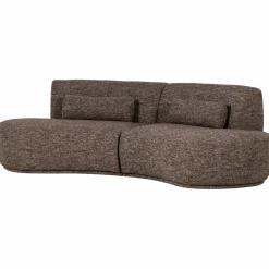 WOOOD Batavier half ronde bank 4-zits Bruin melange