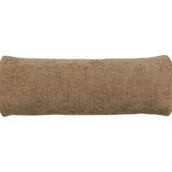 Outlet WOOOD Batavier half ronde bank 4-zits velvet melange lichtbruin Lichtbruin melange