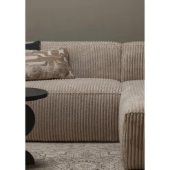 Discount WOOOD Bean chaise longue bank rechts ribstof travertin
