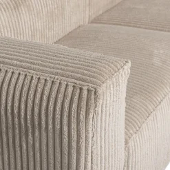 Discount WOOOD Bean chaise longue bank rechts ribstof travertin