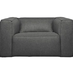 Outlet WOOOD Bean fauteuil incl. kussen gemeleerd Middengrijs