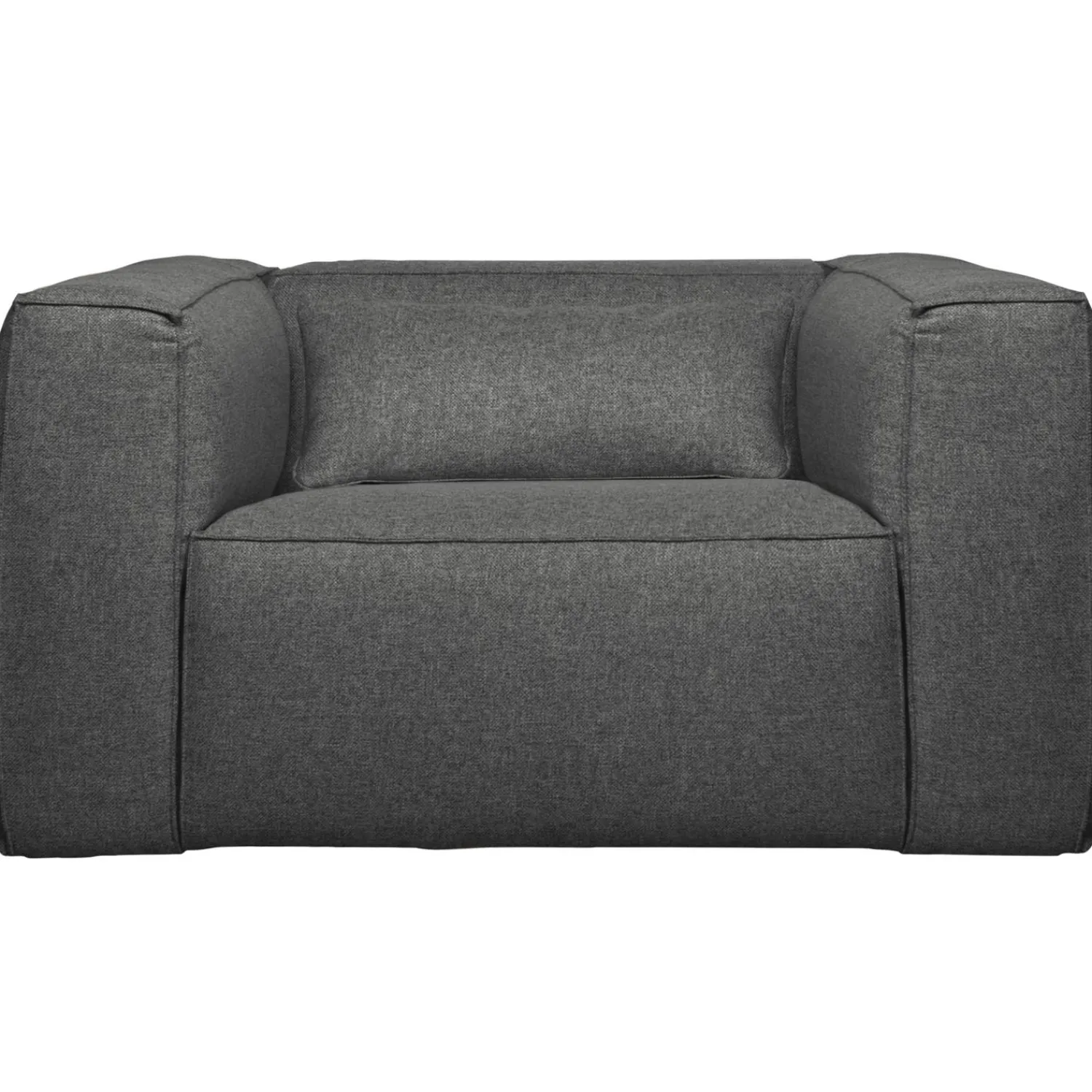 Outlet WOOOD Bean fauteuil incl. kussen gemeleerd Middengrijs
